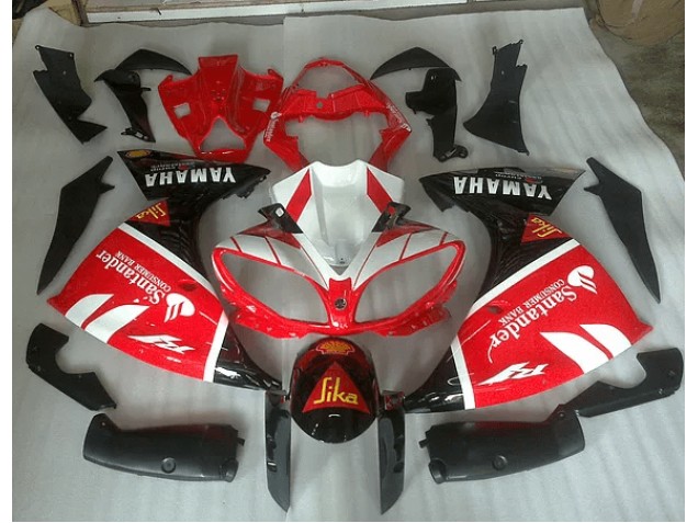 Custom 2009-2011 Red White and Black Graphic Yamaha YZF R1 Motorbike Fairing Custom 2009-2011 Red White and Black Graphic Yamaha YZF R1 Motorbike Fairing