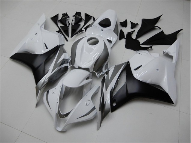 Aftermarket 2009-2012 White Silver Black Honda CBR600RR Motor Bike Fairings