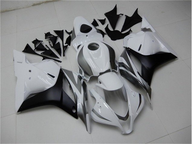 Aftermarket 2009-2012 White Silver Black Honda CBR600RR Motor Bike Fairings