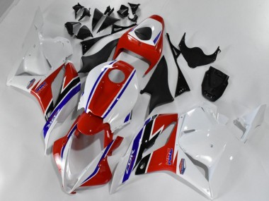 Custom 2009-2012 Red White Blue Honda CBR600RR Moto Fairings