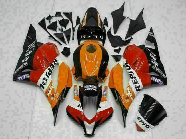 Aftermarket 2009-2012 Orange Repsol Honda CBR600RR Motor Fairings