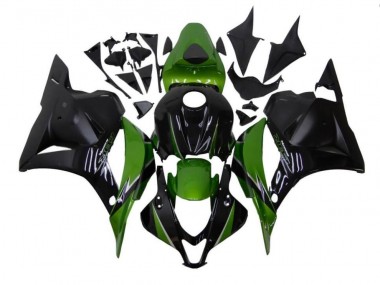Custom 2009-2012 Green Black Honda CBR600RR Motorcycle Fairings Kit