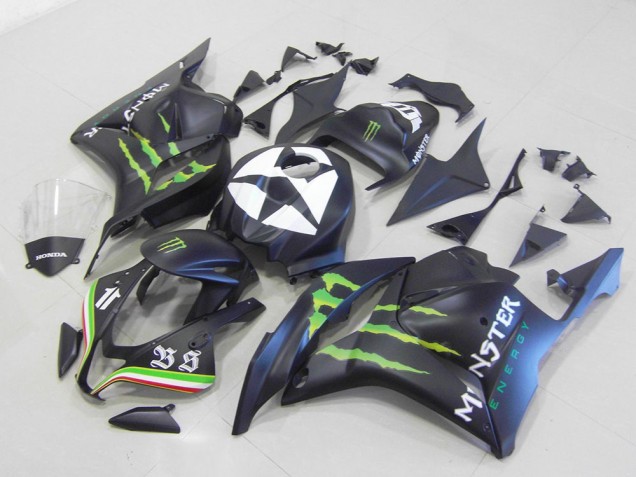 Custom 2009-2012 Monster Matte Black Honda CBR600RR Motorbike Fairing