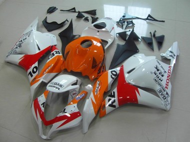 Custom 2009-2012 White New Repsol Honda CBR600RR Replacement Motorcycle Fairings