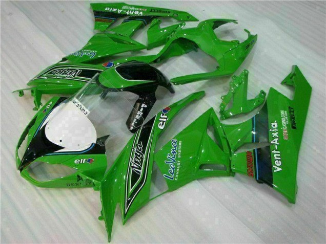 Custom 2009-2012 Green Black LeoVince Kawasaki ZX6R Motorcycle Fairing Kit Custom 2009-2012 Green Black LeoVince Kawasaki ZX6R Motorcycle Fairing Kit