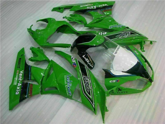 Custom 2009-2012 Green Black LeoVince Kawasaki ZX6R Motorcycle Fairing Kit Custom 2009-2012 Green Black LeoVince Kawasaki ZX6R Motorcycle Fairing Kit