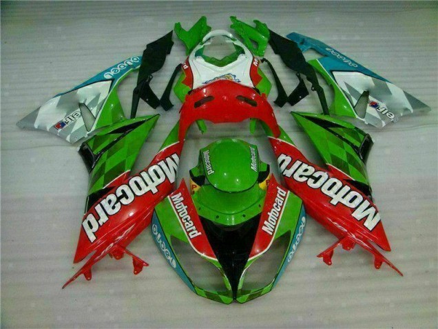 Custom 2009-2012 Red Green Motocard Kawasaki ZX6R Replacement Motorcycle Fairings Custom 2009-2012 Red Green Motocard Kawasaki ZX6R Replacement Motorcycle Fairings