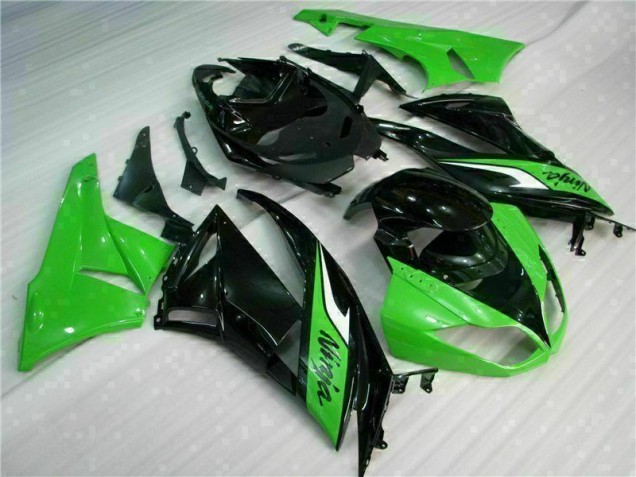 Custom 2009-2012 Black Green Kawasaki ZX6R Bike Fairing Kit Custom 2009-2012 Black Green Kawasaki ZX6R Bike Fairing Kit