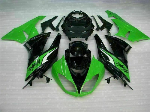 Custom 2009-2012 Black Green Kawasaki ZX6R Bike Fairing Kit Custom 2009-2012 Black Green Kawasaki ZX6R Bike Fairing Kit