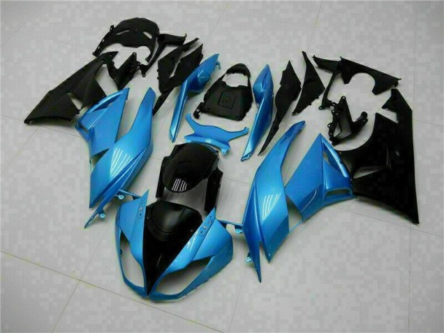 Aftermarket 2009-2012 Blue Black Kawasaki ZX6R Motorcyle Fairings