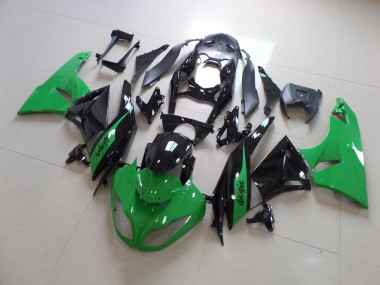 Custom 2009-2012 Green and Black Kawasaki ZX6R Motorcycle Bodywork