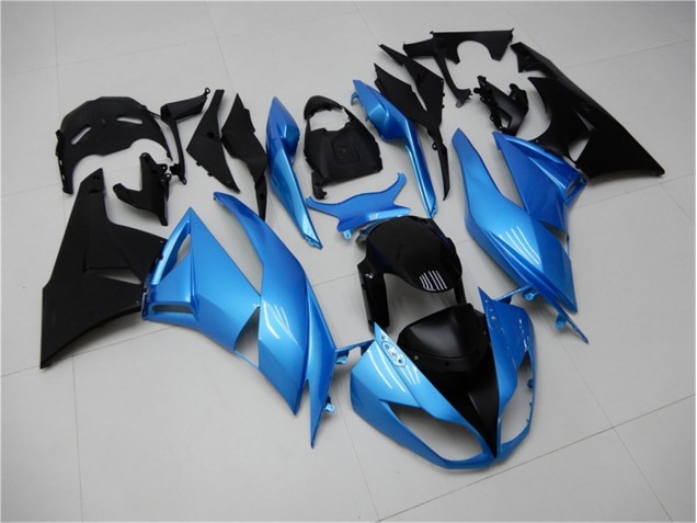 Custom 2009-2012 Blue Black Kawasaki ZX6R Motorcycle Fairing Kit Custom 2009-2012 Blue Black Kawasaki ZX6R Motorcycle Fairing Kit