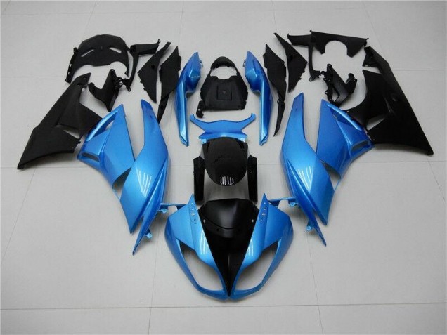 Aftermarket 2009-2012 Blue Black Kawasaki ZX6R Motorcycle Fairing Kit