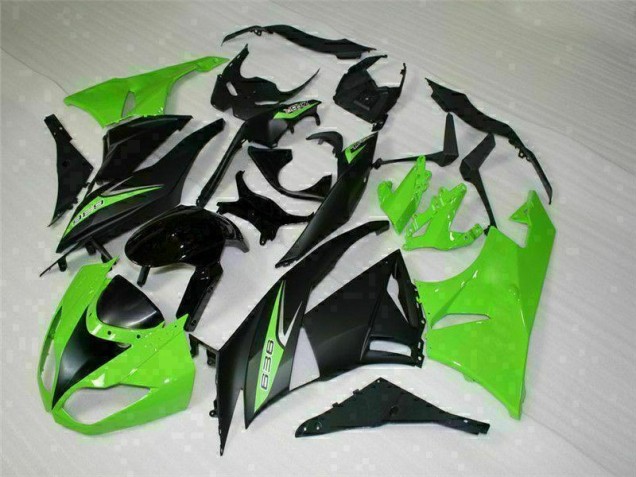 Custom 2009-2012 Black Green 636 Kawasaki ZX6R Motorcycle Bodywork Custom 2009-2012 Black Green 636 Kawasaki ZX6R Motorcycle Bodywork