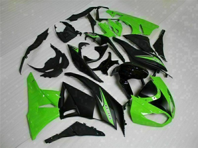 Aftermarket 2009-2012 Black Green 636 Kawasaki ZX6R Motorcycle Bodywork