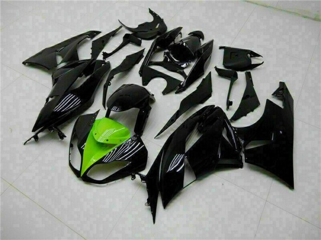 Custom 2009-2012 Black Green Kawasaki ZX6R Moto Fairings Custom 2009-2012 Black Green Kawasaki ZX6R Moto Fairings