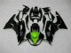 Custom 2009-2012 Black Green Kawasaki ZX6R Moto Fairings Custom 2009-2012 Black Green Kawasaki ZX6R Moto Fairings