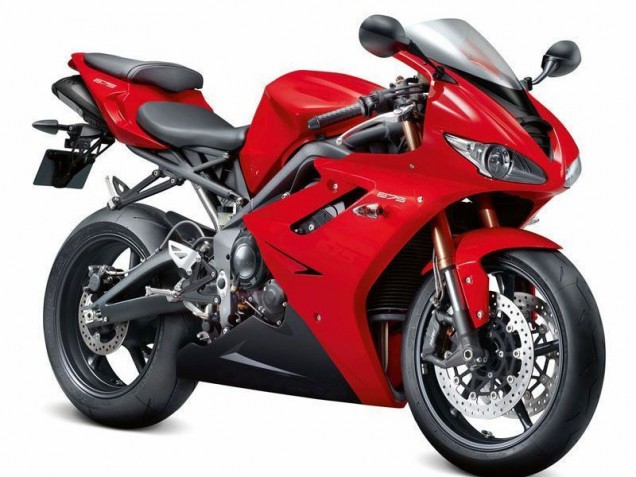 Custom 2009-2012 Red Black Triumph Daytona 675 Triple Bike Fairings Custom 2009-2012 Red Black Triumph Daytona 675 Triple Bike Fairings