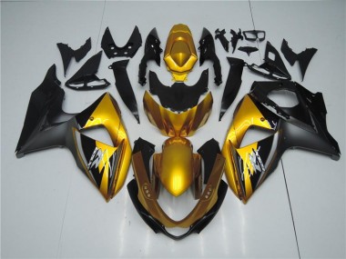 Custom 2009-2016 Golden Black Suzuki GSXR1000 Motorcyle Fairings