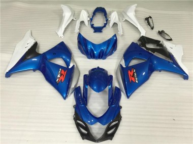 Aftermarket 2009-2016 Blue White Suzuki GSXR1000 Motor Fairings