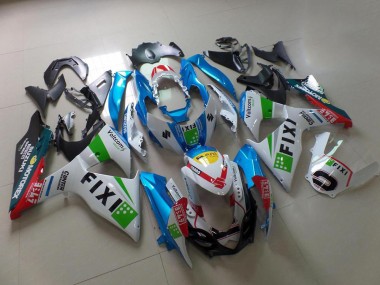 Custom 2009-2016 Light Blue Fixi Suzuki GSXR 1000 K9 Motorcycle Fairing Kits