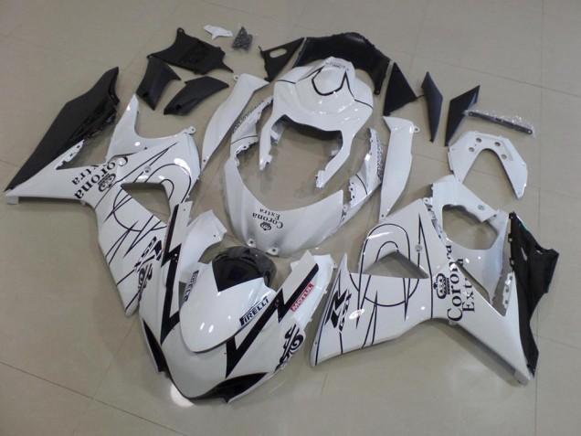 Custom 2009-2016 White Corona Race Suzuki GSXR 1000 K9 Motorcycle Fairings Kit Custom 2009-2016 White Corona Race Suzuki GSXR 1000 K9 Motorcycle Fairings Kit