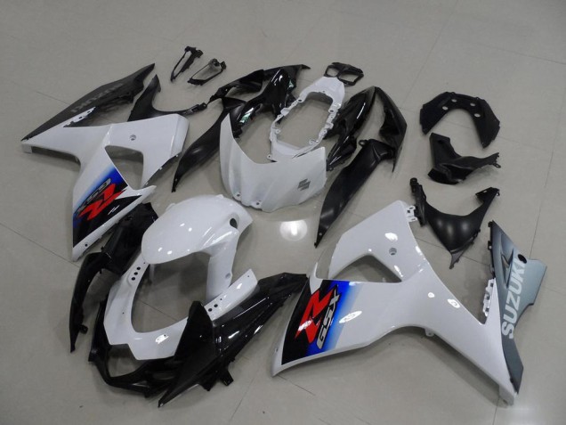 Custom 2009-2016 White Silver Suzuki GSXR 1000 K9 Motorcycle Fairing Kit Custom 2009-2016 White Silver Suzuki GSXR 1000 K9 Motorcycle Fairing Kit