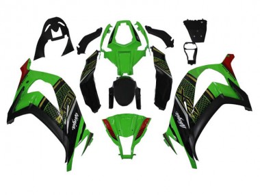 Aftermarket 2011-2015 Kawasaki Ninja ZX10R Motorcycle Fairings MF2098 - Green Black