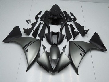 Custom 2012-2014 Matte Grey Black Yamaha YZF R1 Replacement Fairings