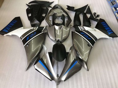 Custom 2012-2014 Silver Blue Yamaha YZF R1 Motorbike Fairing Kits