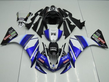 Custom 2012-2014 Blue Black Sterilgarda Yamaha YZF R1 Motorcycle Fairing Kit