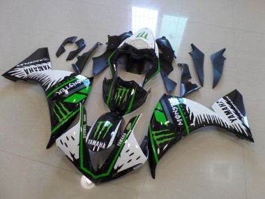 Aftermarket 2012-2014 White Green Big Monster Yamaha YZF R1 Motorcycle Fairings Kits