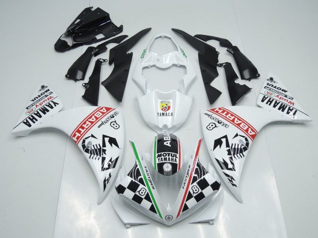 Custom 2012-2014 White Black Abrath Yamaha YZF R1 Motorcycle Replacement Fairings Custom 2012-2014 White Black Abrath Yamaha YZF R1 Motorcycle Replacement Fairings