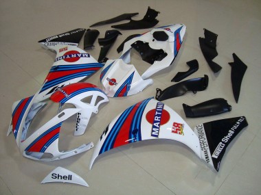 Custom 2012-2014 White Black Martini Yamaha YZF R1 Replacement Fairings