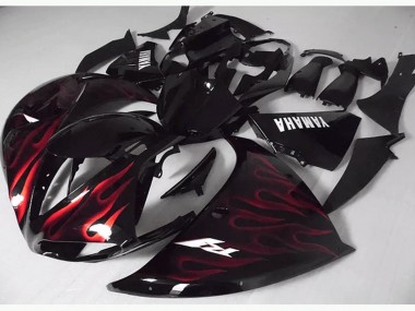 Aftermarket 2012-2014 Red Black Flame Yamaha YZF R1 Motorcycle Fairing Kits