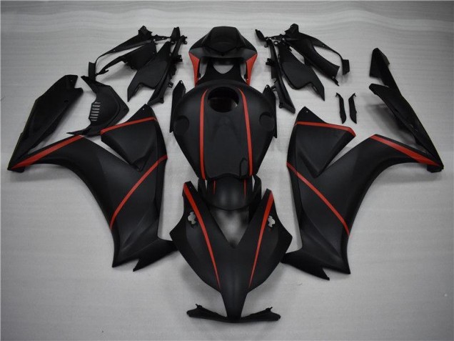 Aftermarket 2012-2016 Matte Black Red Honda CBR1000RR Motorcycle Replacement Fairings