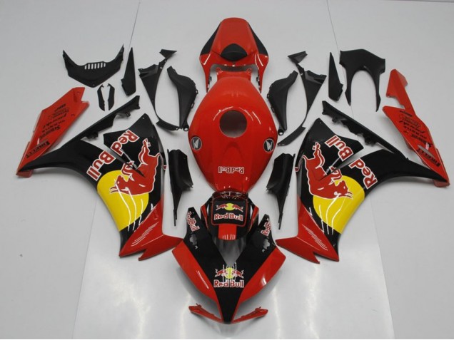 Custom 2012-2016 Black Red Bull Honda CBR1000RR Motorcycle Fairing