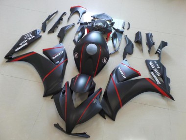 Aftermarket 2012-2016 Matte Bladk with Red Stripe Honda CBR1000RR Motorcycle Fairings Kits