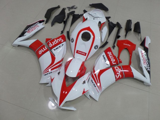 Custom 2012-2016 Red and White Supreme Honda CBR1000RR Motorbike Fairing Custom 2012-2016 Red and White Supreme Honda CBR1000RR Motorbike Fairing