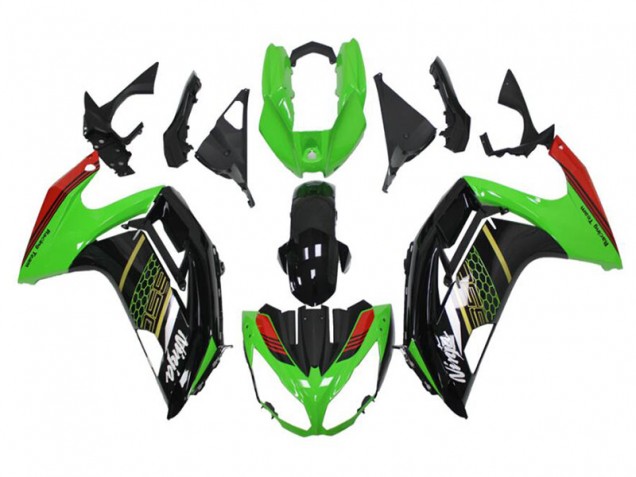 Custom 2012-2016 Green Black Kawasaki EX650 Motorbike Fairing Custom 2012-2016 Green Black Kawasaki EX650 Motorbike Fairing