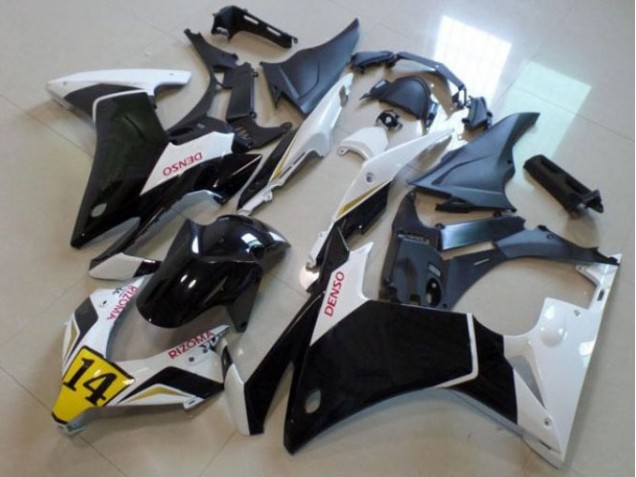 Custom 2013-2015 Black White Denso Rizoma 14 Honda CBR500RR Bike Fairings Custom 2013-2015 Black White Denso Rizoma 14 Honda CBR500RR Bike Fairings