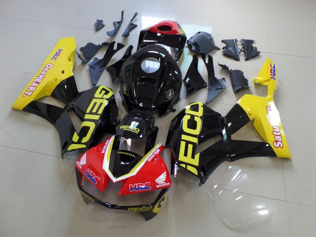 Custom 2013-2021 Yellow Black Geico Honda CBR600RR Motorcyle Fairings Custom 2013-2021 Yellow Black Geico Honda CBR600RR Motorcyle Fairings
