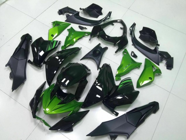 Custom 2013-2016 Green Black Kawasaki Z800 Moto Fairings Custom 2013-2016 Green Black Kawasaki Z800 Moto Fairings