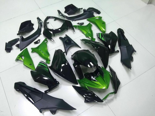 Custom 2013-2016 Green Black Kawasaki Z800 Moto Fairings Custom 2013-2016 Green Black Kawasaki Z800 Moto Fairings