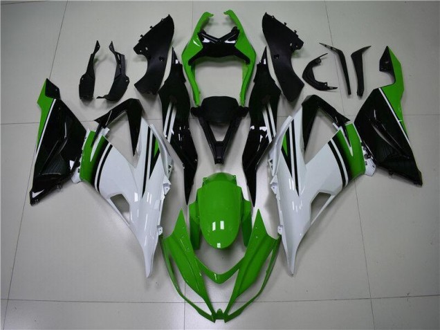 Custom 2013-2018 Green White Black Kawasaki ZX6R Motor Fairings Custom 2013-2018 Green White Black Kawasaki ZX6R Motor Fairings