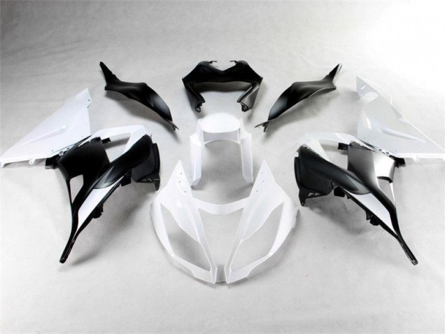 Custom 2013-2018 White Black Kawasaki ZX6R Motorbike Fairings Custom 2013-2018 White Black Kawasaki ZX6R Motorbike Fairings