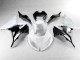Custom 2013-2018 White Black Kawasaki ZX6R Motorbike Fairings Custom 2013-2018 White Black Kawasaki ZX6R Motorbike Fairings
