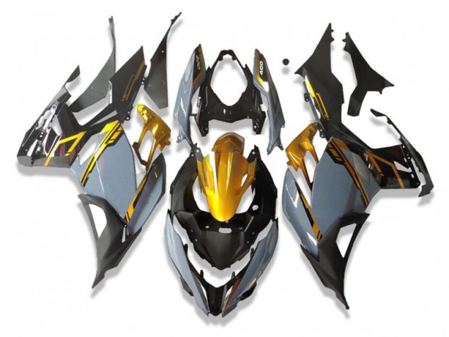 Custom 2018-2023 Grey Black Kawasaki EX400 Motorbike Fairing Kits Custom 2018-2023 Grey Black Kawasaki EX400 Motorbike Fairing Kits