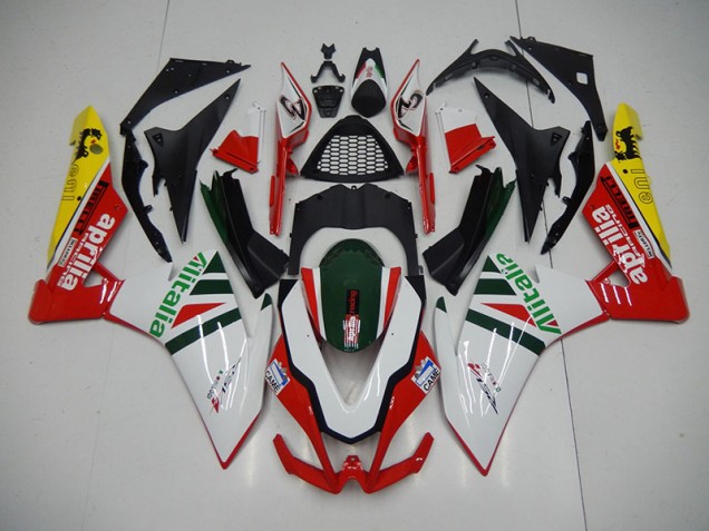 Aftermarket 2009-2015 White Red Alitalia Aprilia RSV4 Replacement Fairings