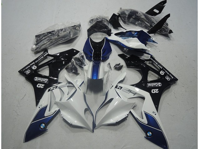 Custom 2009-2014 White Blue BMW S1000RR Motor Bike Fairings Custom 2009-2014 White Blue BMW S1000RR Motor Bike Fairings